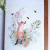 Fox and bees card