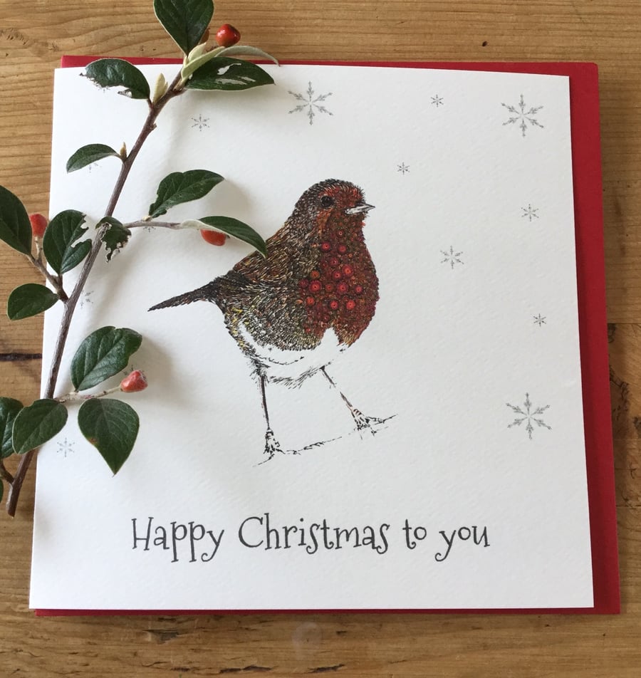 Red Robin Christmas card 