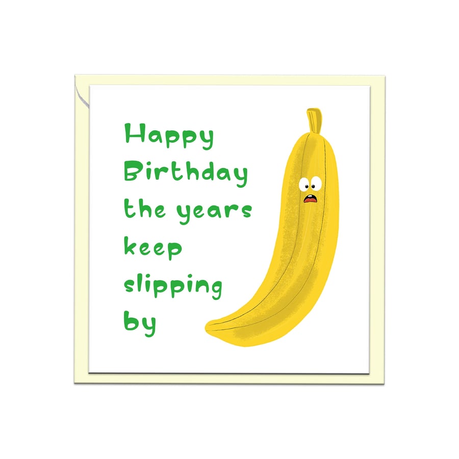 Funny Banana Happy birthday card