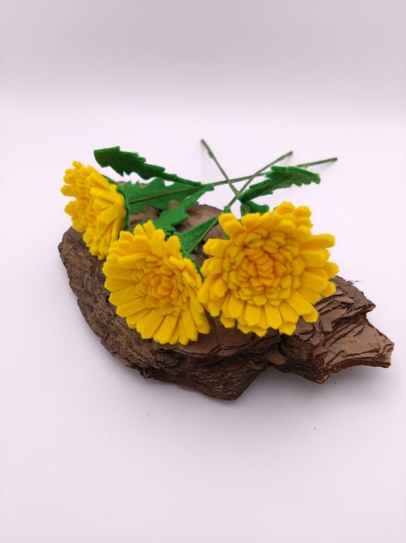 Dandelion Felt Flower Stem