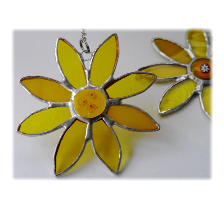 Sunflower Suncatcher Handmade Stained Glass 041