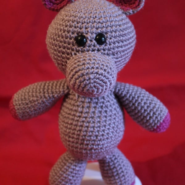 Crochet hippo