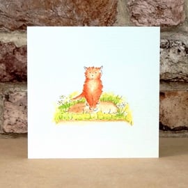 Blank Card Ginger Cat Eco Friendly