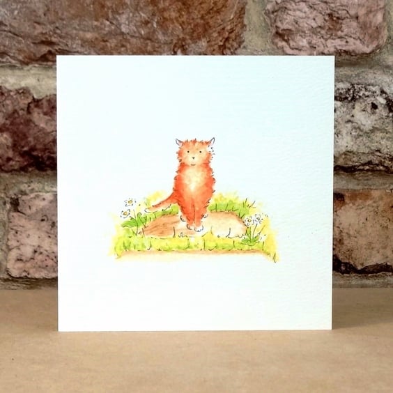 Blank Card Ginger Cat Eco Friendly