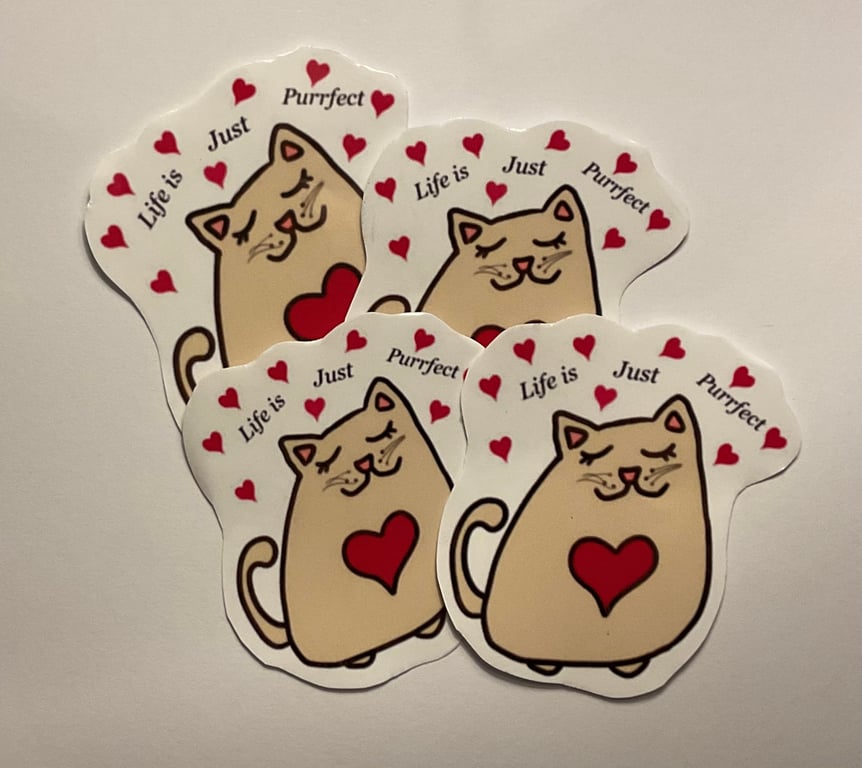 Cat Sticker ‘life is just purrfect’