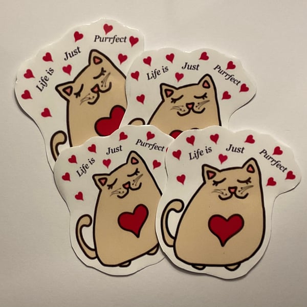 Cat Sticker ‘life is just purrfect’