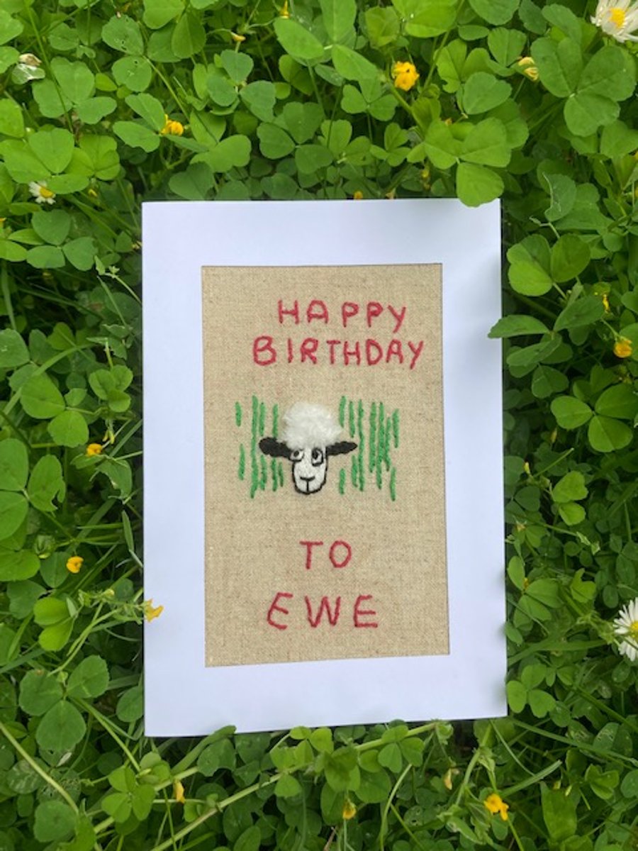 Happy birthday to Ewe card.