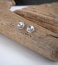 Small silver stud earrings, round studs - Image 7
