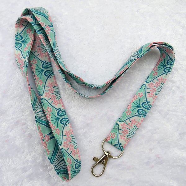 Liberty Tana Lawn lanyard, with swivel lobster clip, Ianthe