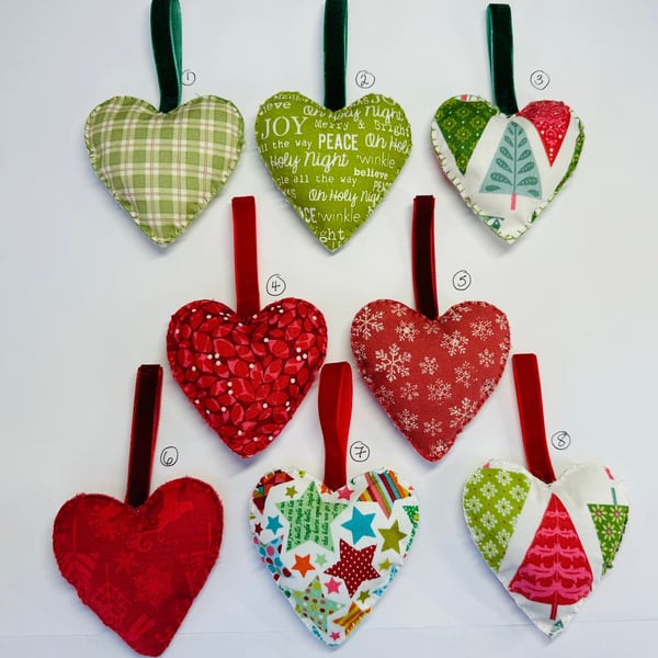 Fabric heart decorations SET 1