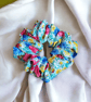 Floral summer print chunky scrunchie