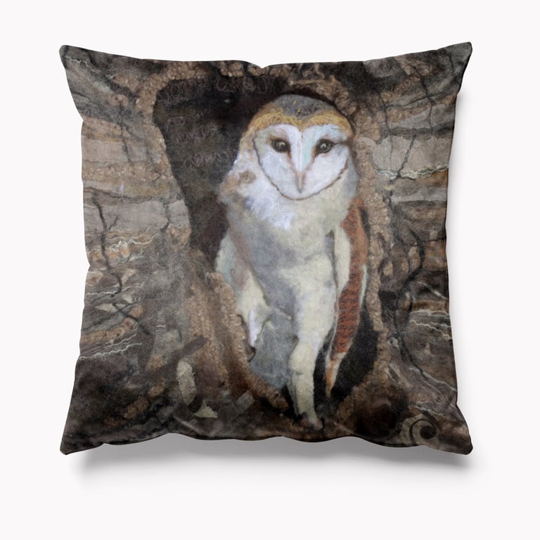 Cushion - Framed Barn Owl