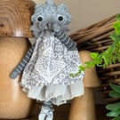 Gloomy Cloud Miniature Spun Cotton Art Doll