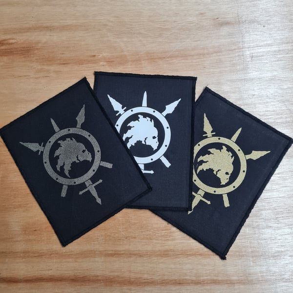 SWORDPUNK Sew-On Patch Triple Set Black