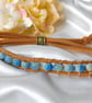 Genuine Suede & Ceramic Bead Bracelet