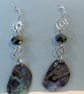 Abalone Shell & Chinese Crystal drop Earrings - Image 4