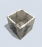 Plant Pot Cube - Unique White with Black Marbling Square Planter - Image 6