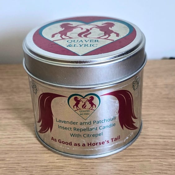 Lavender and Patchouli Insect Repellent Candle With Citrepel 