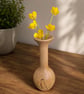 Handmade Mini Spalted Beech Budvase . Handturned wooden vase. 