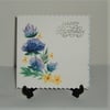 hand painted art watercolour Birthday Card ( ref F 895 )