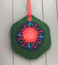 Hand Embroidered Christmas Robin Decoration  - Image 4