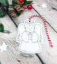 Coloured By Christmas Card & Gift Tag - Boy Angel - Personalised  - Image 5