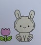 Pack of 3 Mini Easter Cards - Bunny - Pink Polka Dots - Image 2