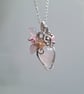 Pink 925 Silver & Rose Quartz Necklace Pendant Gift Crystal Jewellery Jewelry - Image 10