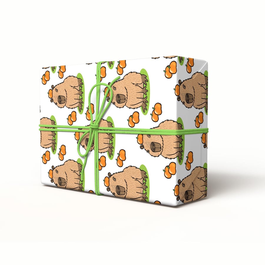 Cute Capybara wrapping paper