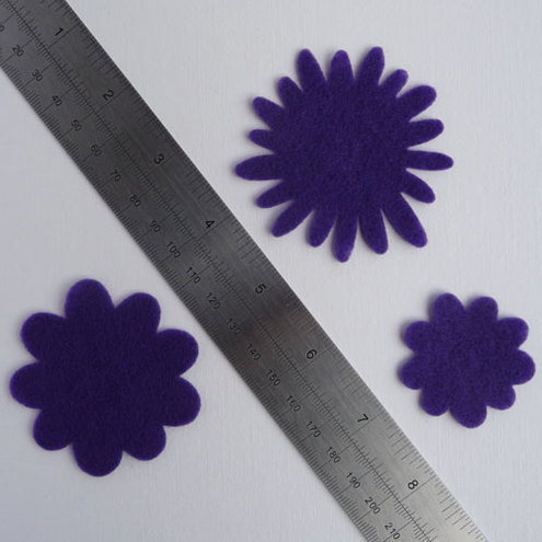 Felt Flowers - 'Blues'