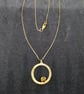 Ethiopian Rainbow Opal Gold On 925 Sterling Silver Circle Pendant Necklace  - Image 6