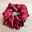 Handmade satin burgundy scrunchie