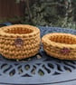 Crochet container, storage pot, desk tidy, key tray, recycled - Image 6