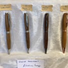 Hand turned wood and acrylic pens