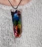 Stained Glass Paint Tube Rainbow Pendant - Image 1
