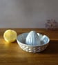 Hand Thrown White Stoneware Lemon Juicer 