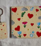 Hand Painted Ceramic Coaster & Matching Keyring Unique Handmade Gift Keepsake - Image 1