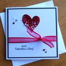 Embellished Heart Valentine's Card