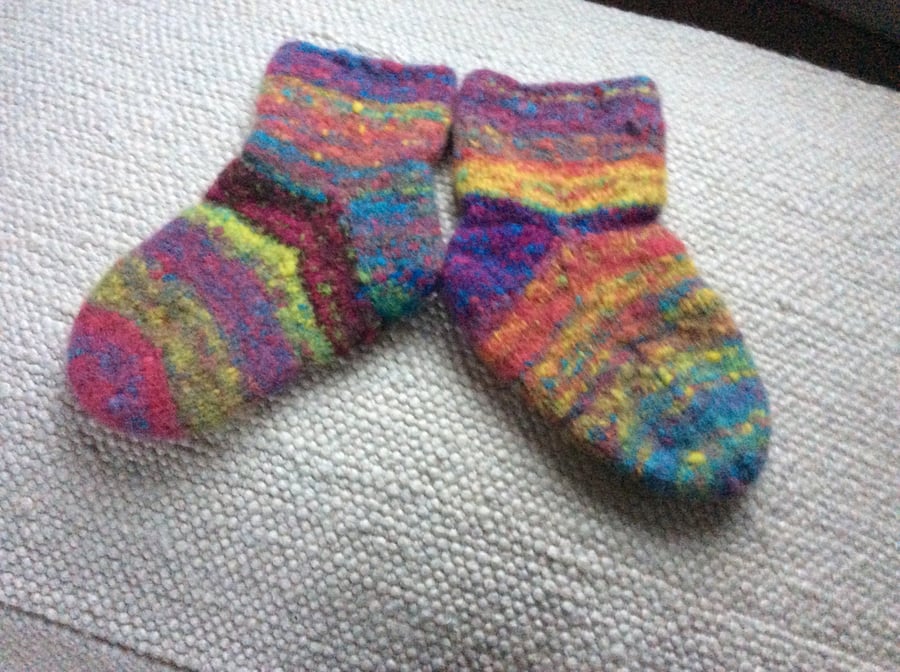 funky felted socks ladies size 6