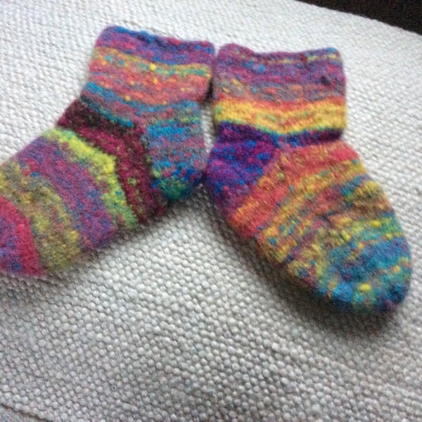 funky felted socks ladies size 6
