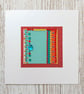 Birthday Card - colourful handmade art card - Image 1