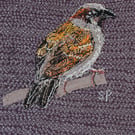 Sparrow Original Textile Art