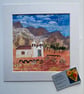 A place to gather, little white church set in a desert landscape  - Image 5
