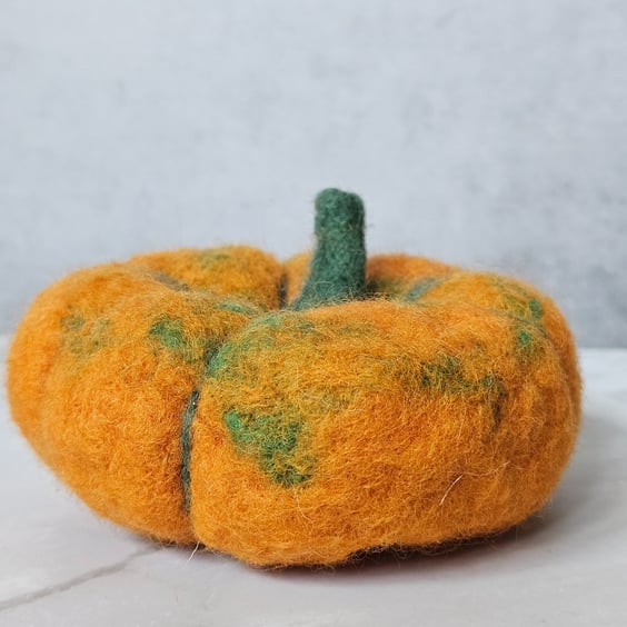 Pumpkin - Needle felted Large Halloween Décor, Autumn Colours, Ornaments
