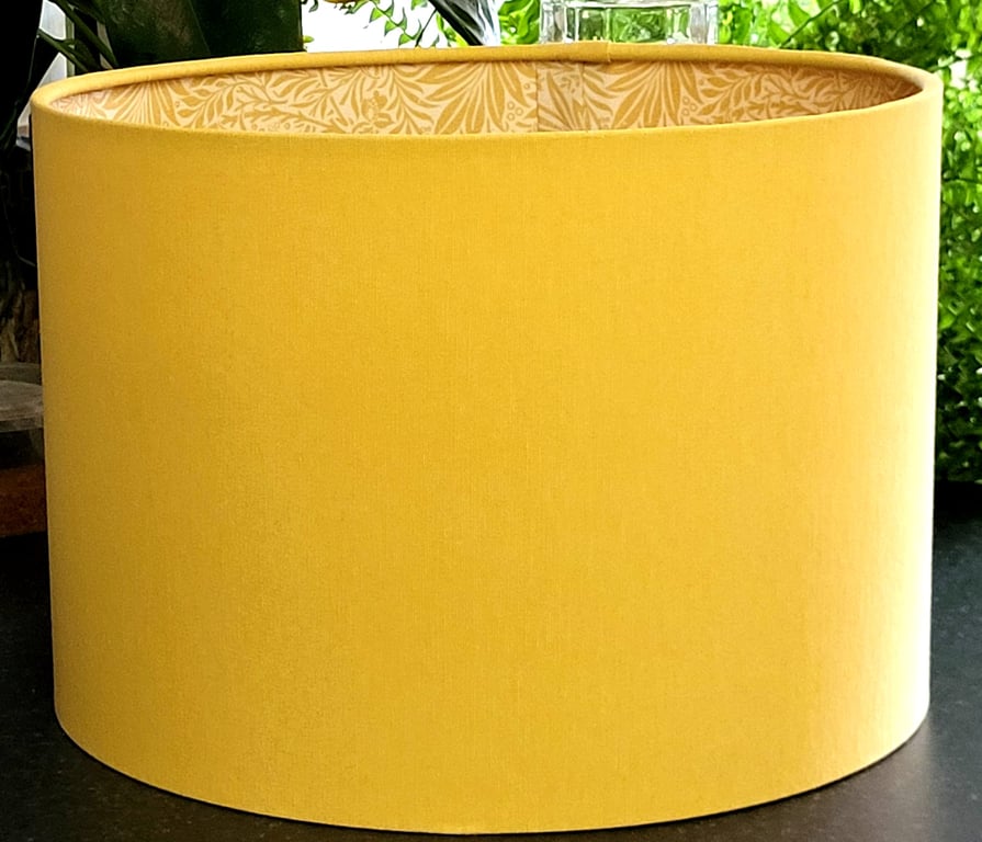 30cm dia Yellow Ochre & Morris Lampshade Free Postage