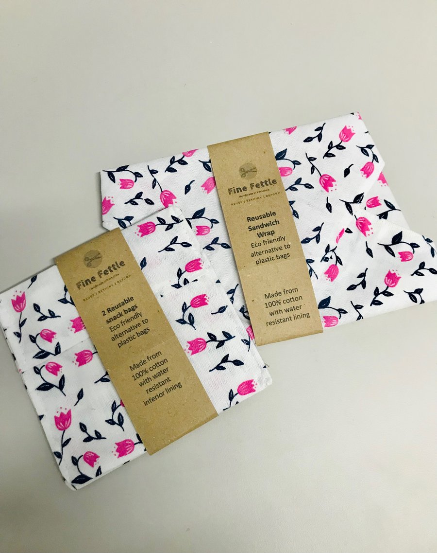 Reusable Sandwich Wrap and Snack Bags