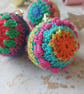 Crochet Christmas Baubles Set of 3 Tree Decorations - Image 3