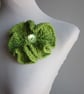 Celery Green Knitted Flower Corsage - Image 3