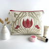 Art Nouveau Toiletry Bag in Lalique Ruby Fabric