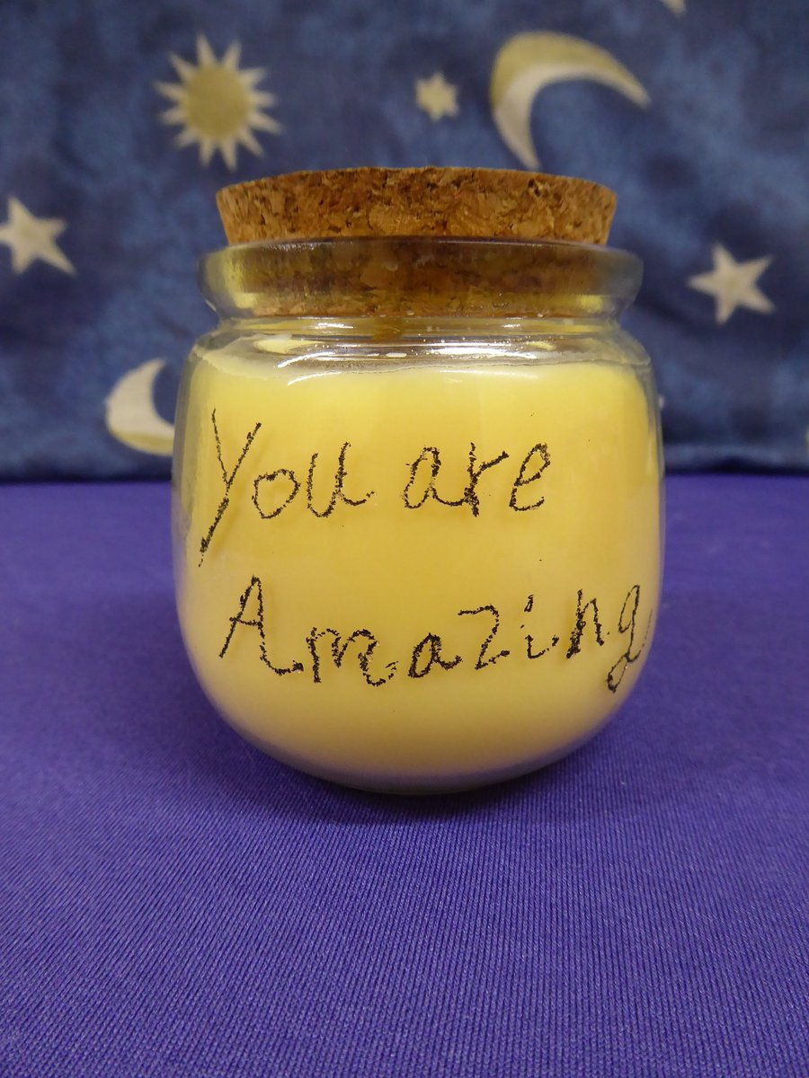 Hand Engraved "You are Amazing" Soy Wax Candle